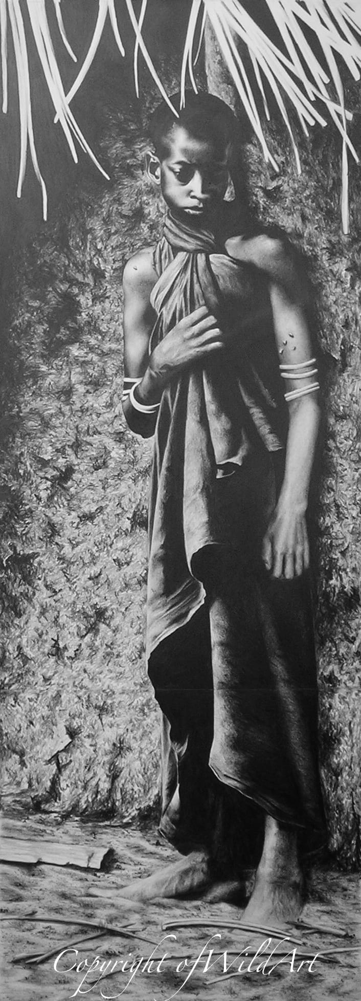 Boy and Mud Hut (P6)